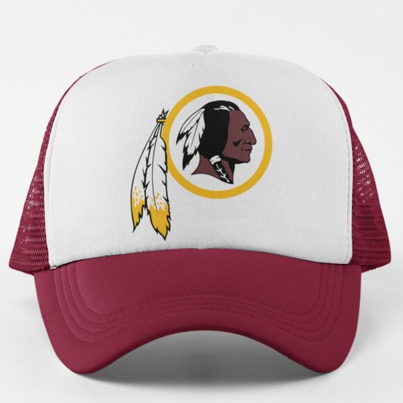 NEW Washington Redskins Retro Foam Trucker Mesh Snapback Hat 2TONE MAROON WHITE - Picture 1 of 2